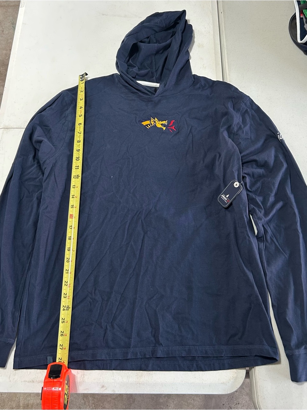 NWT Johnnie-O Edison Hoodie Drexel Dragons Golf Wake Blue Men’s Size Large